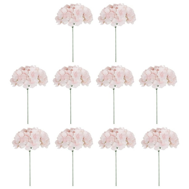 10 flores artificiales de hortensia de imitación para decoración del hogar y la boda