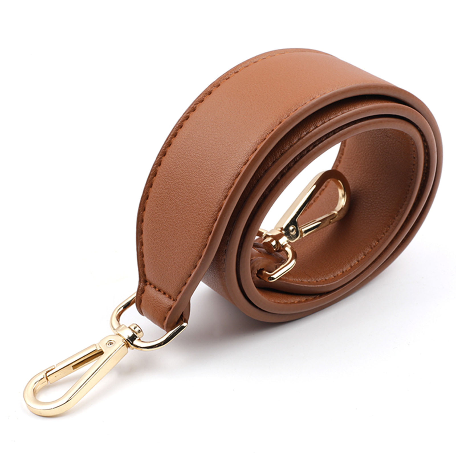 Brown 100% genuine leather shoulder strap replacement brown free shipping