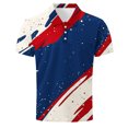 thumbnail image 4 of Blusa y camisa de manga corta con cuello vuelto para hombre, informal, de moda, de negocios, de manga corta, estampada, deportiva, con solapa, de poliéster., 4 of 5