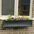 thumbnail image 3 of Mayne Cape Cod 4 Foot Rectangle Outdoor Windowsill Flower Planter Box, Black, 3 of 6