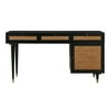 TOV Furniture Sierra Noir Acacia Desk with Cane and brass Details