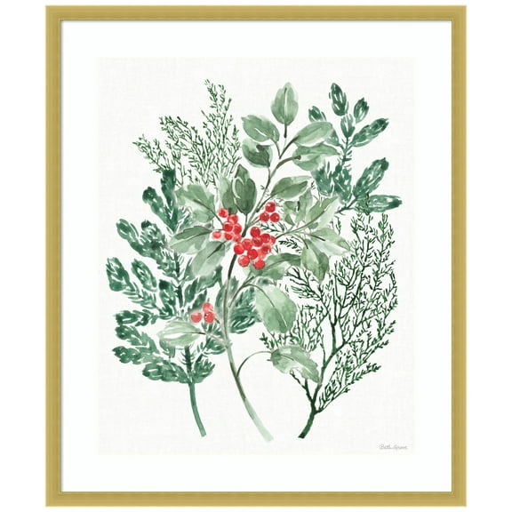 Amanti Art Classic Christmas IV Wood Framed Wall Art Print