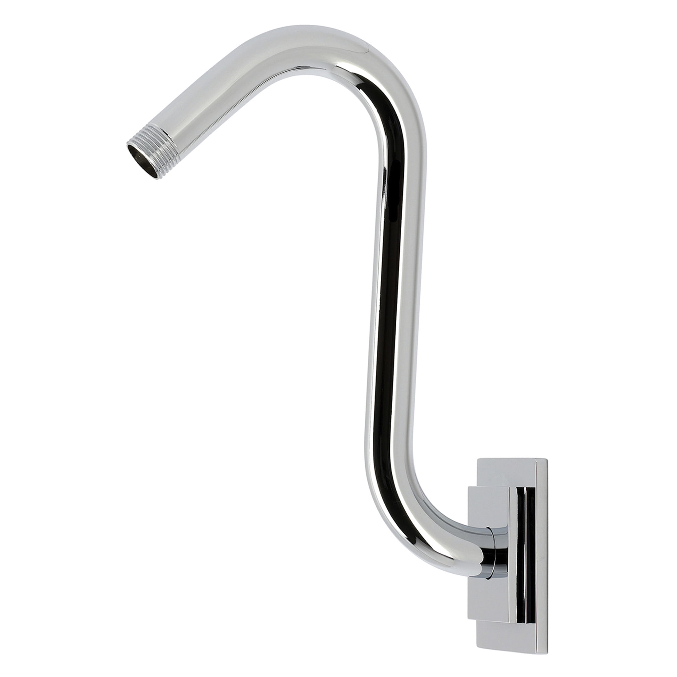 Kingston K152AK31 Claremont S-Shape Shower Arm with Square Flange, Polished Chrome