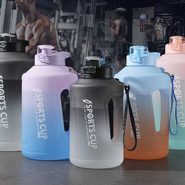 Hesroicy 1500/2300/3780ml Large Capacity Ergonomic Handgrip Water Bottle Food Grade Leak-proof Lid Big Water Bottle for Outdoor
