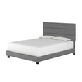 thumbnail image 5 of Boyd Sleep Sicily Gray Linen Queen Size Fully Upholstered Platform Bed Frame with Adjustable Headboard, 5 of 12