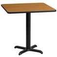 thumbnail image 1 of Flash Furniture 30'' Square Natural Laminate Table Top with 22'' x 22'' Table Height Base, 1 of 2