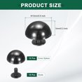 thumbnail image 2 of Uxcell 15 Pcs Round Studs Rivets, 15mm Metal Decoration Screw Back Studs, Black, 2 of 6