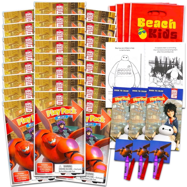 Set de obsequios para fiestas Disney Big Hero 6 Mini para niños con 24 paquetes