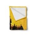 thumbnail image 2 of Running Soft Flannel Fleece Throw Blanket, Marathon Runners on a Sunburst Effect Background, Cozy Plush for Indoor and Outdoor Use, 50" x 70", Earth Yellow Grey, by Ambesonne, 2 of 5