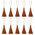 thumbnail image 1 of Unique Bargains 6.5' Silky Bookmark Tassels with Loop for DIY Craft Accessory, 20Pack Light Brown, 1 of 5