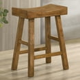 thumbnail image 2 of Furniture of America Colan Saddle Counter Stools, Medium Oak - Set of 2, 2 of 4