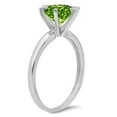 thumbnail image 2 of 1.5 ct Round Cut Natural Peridot Solitaire 18K White Gold Womens Engagement Ring, 2 of 3