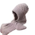thumbnail image 2 of Kieccall Hat And Scarf Integrated Ear Protection Windproof Scarf, Winter Warm Knitted Hat Scarf, Thickening Hat Scarf, 2 of 2