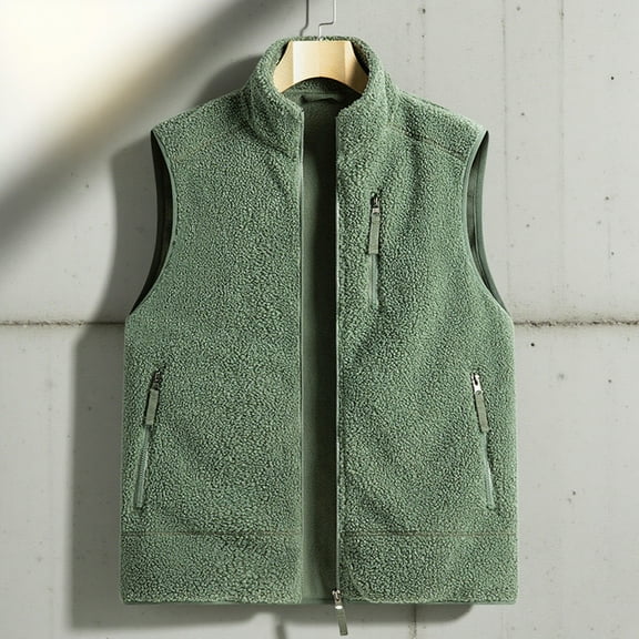 Women's Thick Warm Zipper Jacket Sleeveless Vest Parka Coat with Pocket Casual Daily Wear Loungewear Home Outerwear Fashion Essential Gift for Women | CSEONE,Green XL
