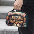 thumbnail image 2 of Cat Waterproof Oxford Cloth Charger Pouch USB Organizer Power Cord Box Organizer Cord and Cable Organizer Storage Pouch, 5.9x9.44x3.14 in., 2 of 6