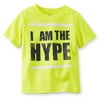 "Carters Little Boys S/S Yellow ""I AM THE HYPE"" Athletic Tee (5)"