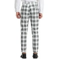 thumbnail image 3 of Lars Amadeus Men's Plaid Dress Pants Casual Slim Fit Checkered Business Trousers, 3 of 6