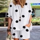 thumbnail image 2 of Conjuntos de Camisas Para Mujer Casual Cuello Redondo Impreso Manga Corta Tops Y Pantalones Cortos Conjunto de Dos Piezas Traje Odeerbi ODB126648, 2 of 5
