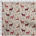 thumbnail image 4 of Soimoi Animals Print,Cotton Poplin, Sewing Fabric Sold by The Yard 42 Inch Wide,Sewing Craft Quilting/Quilt Making Fabric, Maroon, 4 of 5