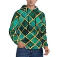 thumbnail image 2 of Salouo Green Mosaic Glass Pattern Men's Fall Hoodie Sweatshirt,Sport Hoodie with Pockets for Men Pullover Casual Hooded Sweatshirt-Small, 2 of 7
