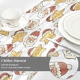 thumbnail image 4 of Chiffon Table Runner 108 Inches Long, Christmas Santa Cat Table Runner for Christmas Kitchen Table, Farmhouse Table Runners Cloth Decorative Table Runner for Seasonal Party, 4 of 7