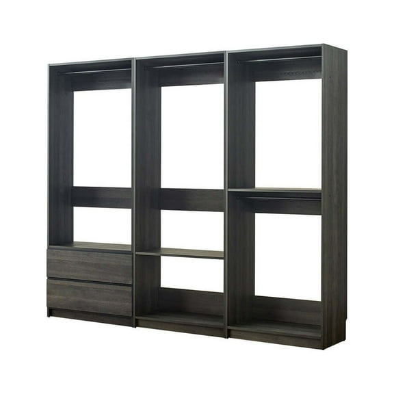 Prosper Gray Freestanding Walk in Wood Closet System