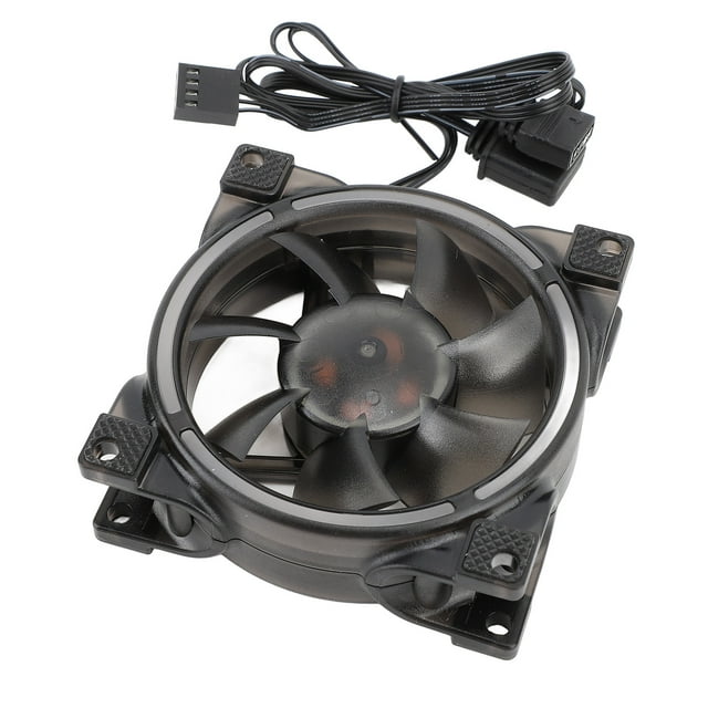 Ventilador Con Caja PWM, 7 Aspas PWM Control De Temperatura Inteligente ARGB Ventilador Con Caja ARGB Sincronización De Placa Base Silenciosa Para Computadora