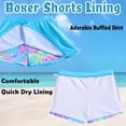 thumbnail image 6 of Lanbubble Girls Swimsuit Rash Guard Set 2 Piece Long Sleeve Bathing Suit Swim Skirt with Shorts 7-8 Years, 6 of 8