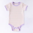 thumbnail image 5 of Baby Onesies Boy Unisex Baby Boy Girl Striped Romper Waffle Short Sleeve Bubble Oversized Romper Bodysuit Summer Onesie Clothes, 5 of 6
