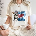 thumbnail image 4 of Red White and Feral Raccoon T-Shirt – Funny 4th of July Hot Dog Tee for Animal Lovers, ‘Merica Party Shirt for Men, Women, USA Cookouts & Patriotic Summer Events, 4 of 7