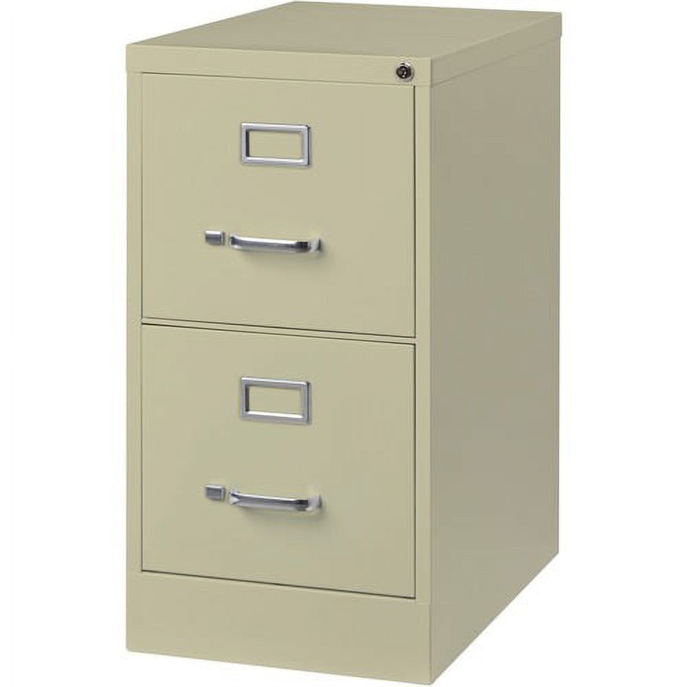 Lorell® 2-Drawer Vertical File, w/ Lock, 15"x25"x28-3/8", Putty (LLR60655) - image 5 of 6
