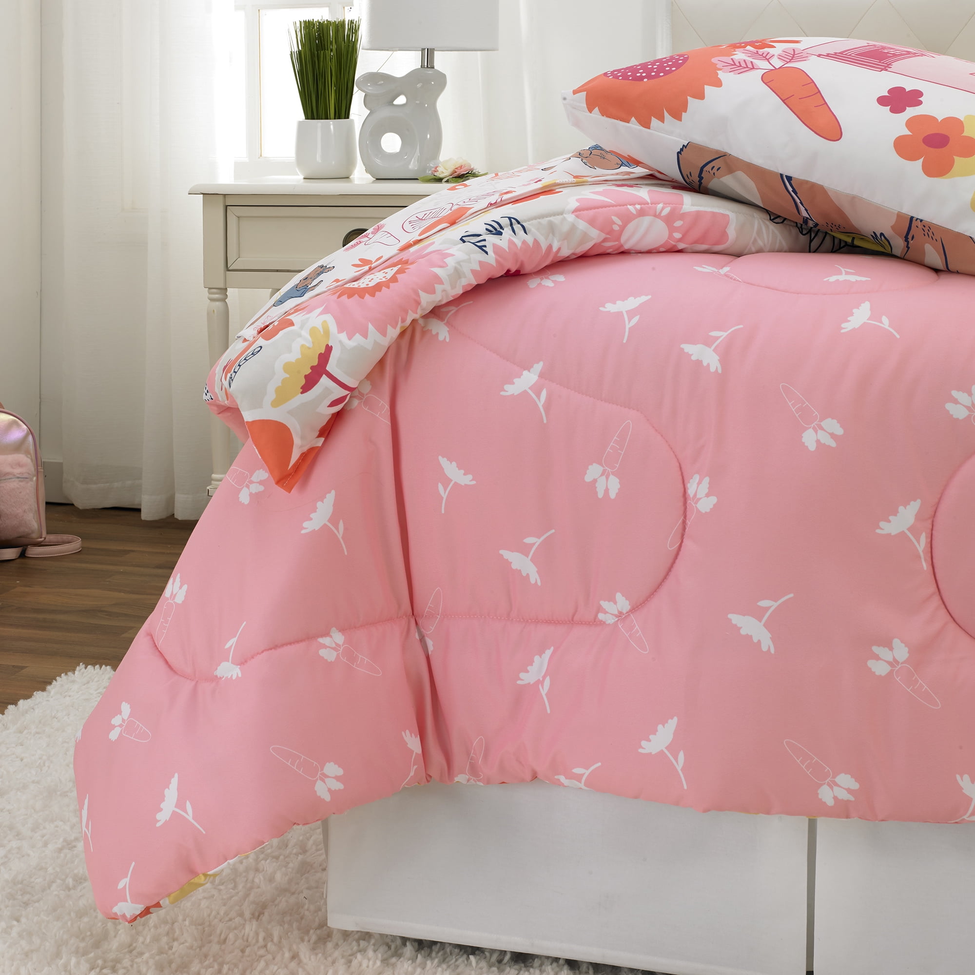 peter rabbit comforter pink