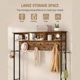 thumbnail image 5 of Hzuaneri Hall Tree with Shoe Storage Bench, 5-in-1 Entryway Furniture with Coat Rack, 13 Hooks, Retro Brown, 5 of 9