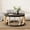 Black Brown, variant on Vintage Rattan Solid Wood Round Coffee Table, Boho Accent Table with Curved Legs for Living Room, Dining Room, Kitchen, Natural