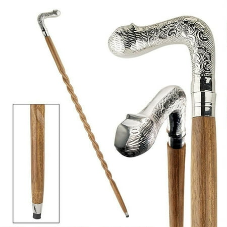 Design Toscano Animal Menagerie Chrome-Plated Walking Stick Collection: Cat