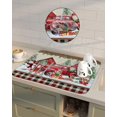 thumbnail image 4 of Christmas Dish Drying Mat for Kitchen Counter,Super Absorbent Quick Dry Coffee Bar Mat Pad Thin Diatomaceous Sink Mat Non Slip Dish Drainer Mat 16x18 Xmas Tree Gifts Truck Gnomas Snowman Snowflake Elk, 4 of 6