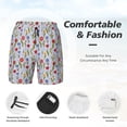 thumbnail image 5 of Balery Tulips Flowers Mens Swim Trunks Swim Shorts for Men Quick Dry Inseam Beach Shorts with Compression Liner Pocket-, 5 of 9