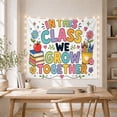 thumbnail image 5 of Phrase Letters Class With Grow Together Multicolored, Inspirational Illustration for Quote Lovers, Wall Decor, Valentine's Day Gift, Tapestry Wall Hanging for Dorm and Living Room, 5 of 7