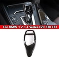 thumbnail image 2 of Carbon Fiber Look Gear Shift Knob Cover For BMW 1 2 3 4 5 6 Series X3 X5 X4 LHD, 2 of 5