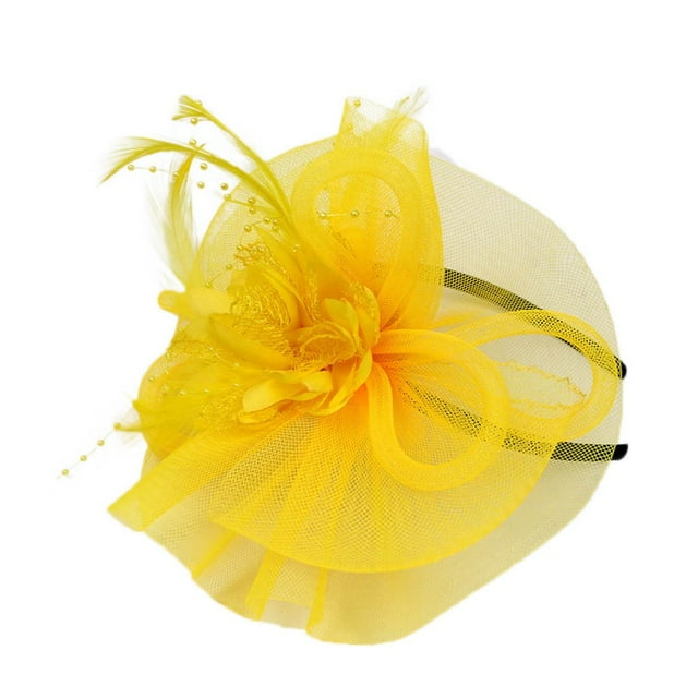Kcodviy Women Wedding Mesh Hat Womens Baseball Caps with Ponytail Hole Fascinator Penny Ribbons and Witty Hats Feathers Party