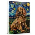 thumbnail image 2 of Dog Canvas Art Decor Creative Dog Picture for Wall Decor Van Gogh Starry Night Sussex Spaniel Dog Poster Painting Prints for Living Room Pet Club, 2 of 5