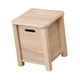 thumbnail image 5 of Taburete de almacenamiento de madera Taburete pequeño para el hogar Decoración Artesanía con forma redondeada 30cmx30cmx35cm, 5 of 9