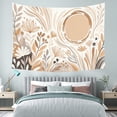 thumbnail image 4 of Boho Tapestry Wall Hanging – Floral Garden Tapestry for Bedroom, Living Room & Outdoor Decor, Peach Skin Fabric Hippie Mandala Tapestry, Large Polyester Wall Art, 4 of 6
