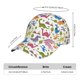 thumbnail image 2 of Fotbe Cute Dinosaur Gorro Clásico de Béisbol, Gorra Ajustable con Broche Snapback, Gorro de Exterior de Algodón Suave, 2 of 6