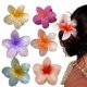 thumbnail image 2 of Colorful simulation three-dimensional frangipani hairpin holiday style side gradient bauhinia flower female shark clip, 2 of 5