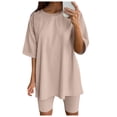 thumbnail image 1 of Conjunto deportivo de manga corta y pantalones cortos para mujer, para yoga y running - S-XXXL, 1 of 4