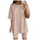 thumbnail image 1 of Conjunto deportivo de manga corta y pantalones cortos para mujer, para yoga y running - S-XXXL, 1 of 5