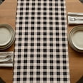 thumbnail image 5 of Table Runners 70 Inches Long Dress Scarves, Western Texas Star Retro Farmhouse Coffee/Dining/Kitchen Table Decor, Holiday Table Runner, Rustic Vintage Berry Black Beige Plaid 13x70 Inch, 5 of 9