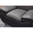 thumbnail image 5 of Pemberly Row Modern Upholstered Faux Leather Chair in Black / Gray, 5 of 5
