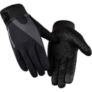 Workout Gloves, Full Palm Protection & Extra Grip, Gym Gloves for Weight Lifting, Training, Fitness, Exercise (Men & Women), Black, Large